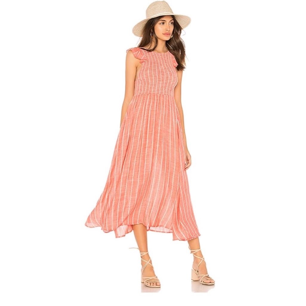 NWOT Chambray Butterflies Midi Dress